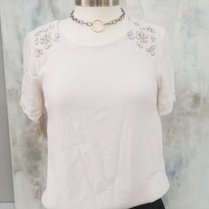 Forever 21 embroidered beaded blouse